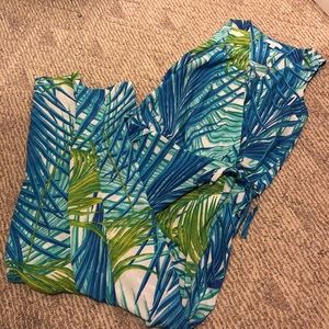 Tropical Palm Romper Jumpsuit